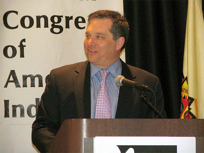 Outgoing assistant secretary Carl Artman at the National Congress of American Indians winter session. March 3, 2008.