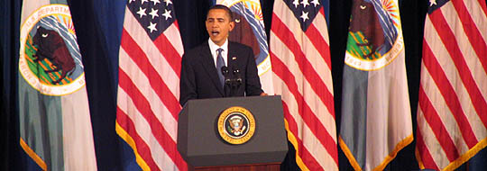 President Barack Obamat at White House Tribal Nations Conference. November 5, 2009. Washington, DC. Photo Indianz.Com