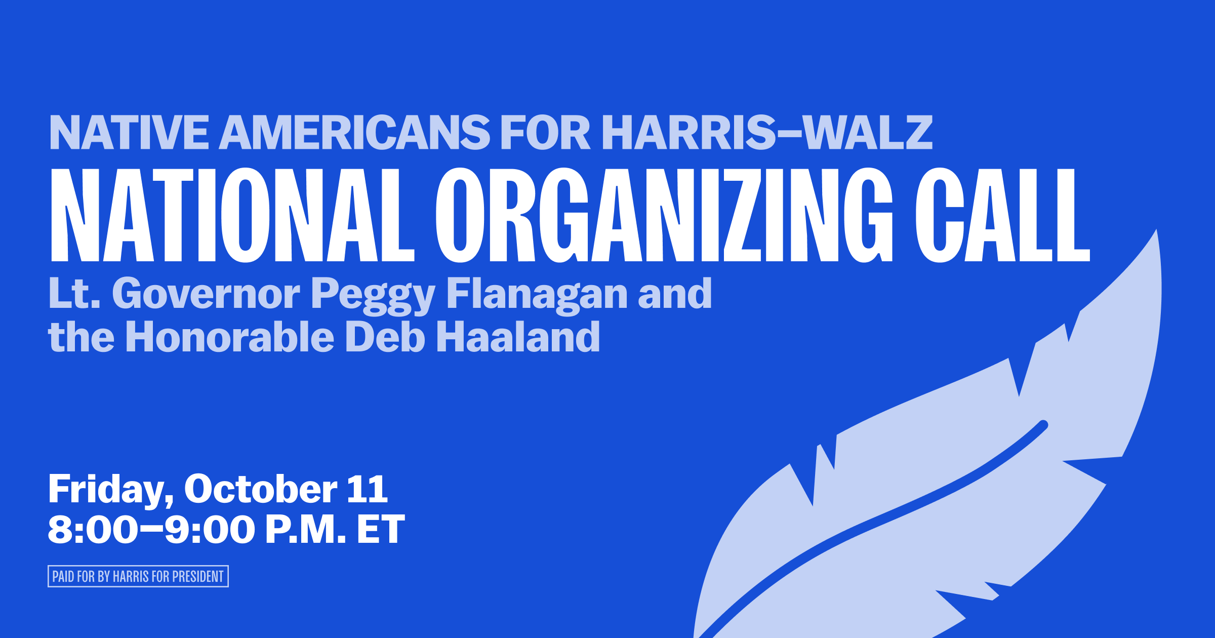 Native Americans for Harris-Walz Native American National Organizing Call