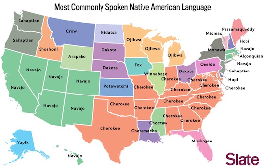 Map Shows Most Commonly Spoken Native Languages In States