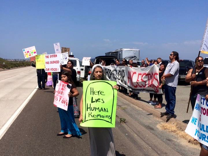 Kumeyaay Nation protests military training center at burial ground