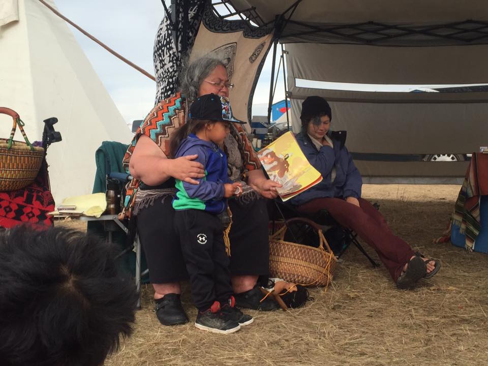 Defenders of the Water School still going strong at #NoDAPL camp