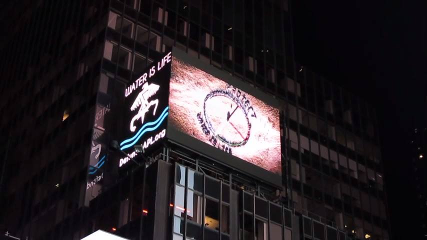 Native Sun News Today: #DefundDAPL billboard goes up in Times Square