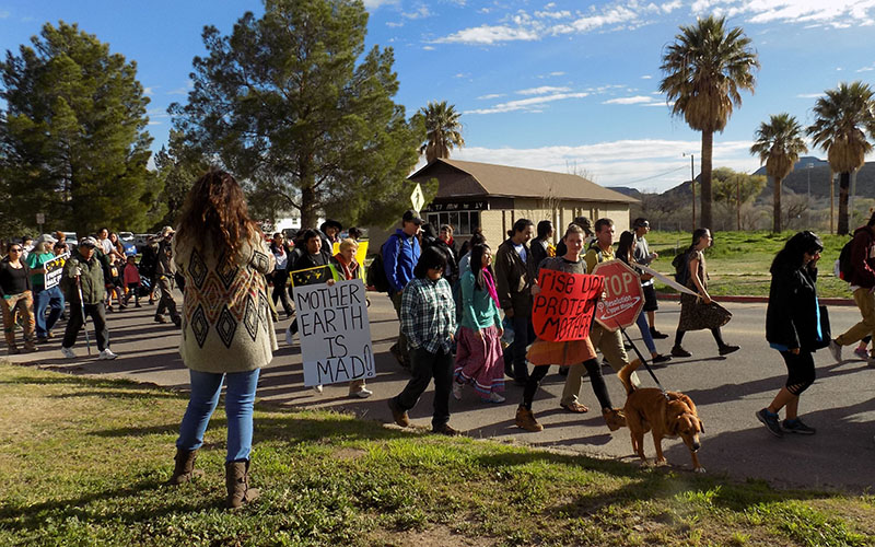 Cronkite News: San Carlos Apache Tribe marches for sacred site