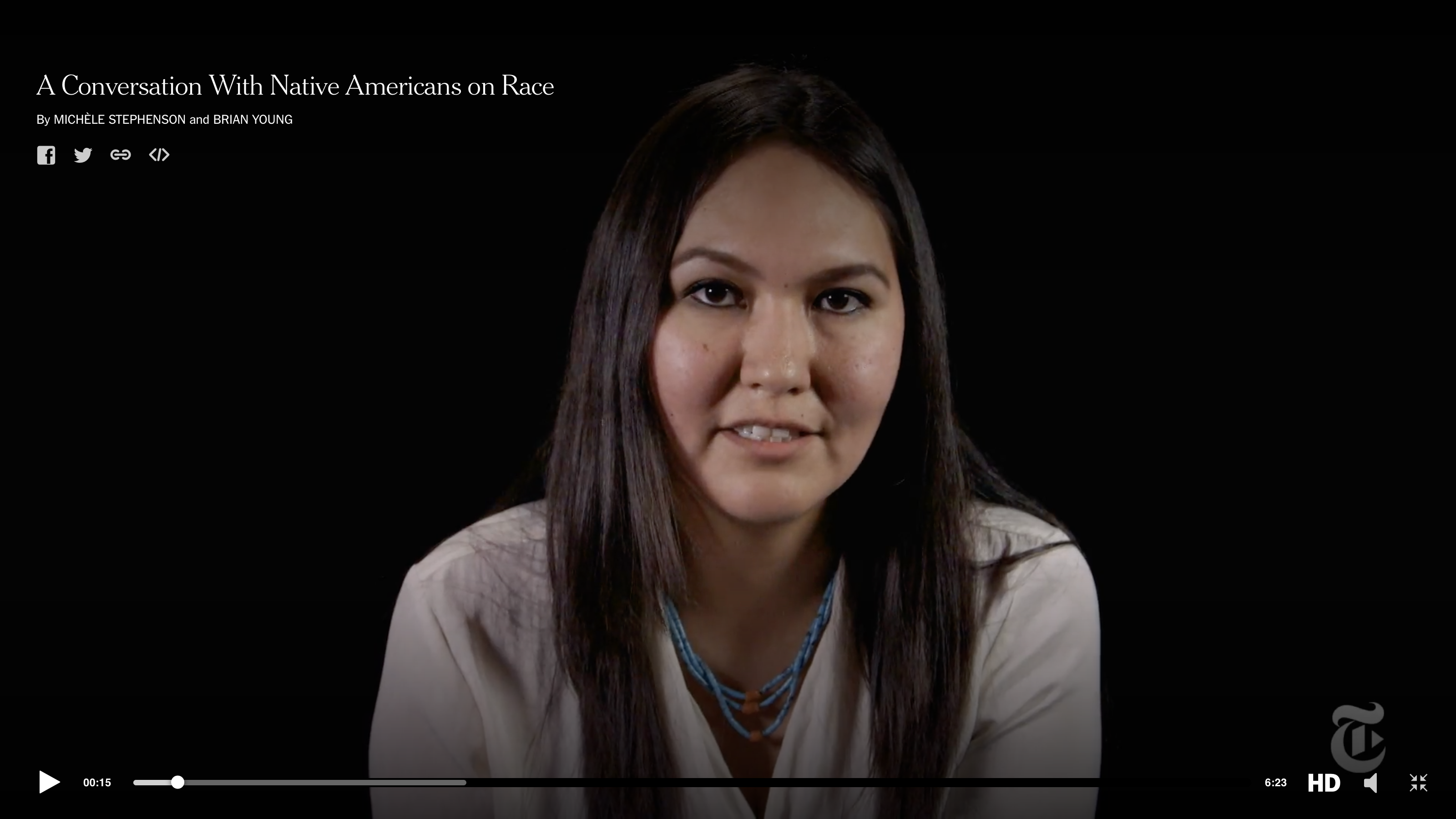 New York Times turns to Native Americans for Conversation on Race project