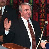 WEEK IN REVIEW: Phil Hogen is sworn in as chairman of hte National Indian Gaming Commission. December 12, 2002. File   Photo  NSM.