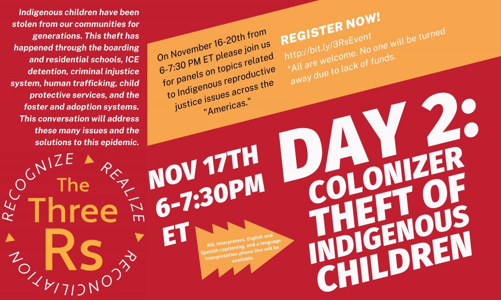 colonizer theft of indigenous children #3Rs
