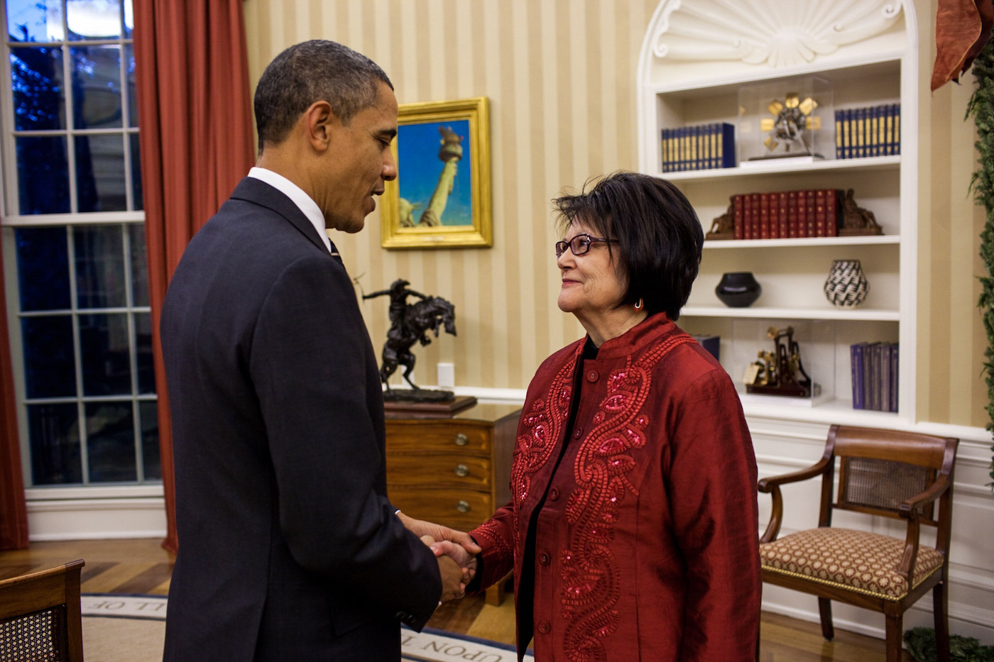 Elouise Cobell and Barack Obama