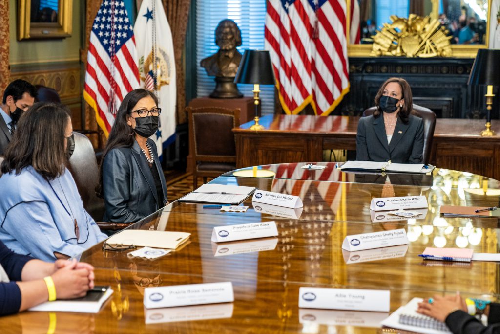 Vice President Kamala Harris and Secretary Deb Haaland