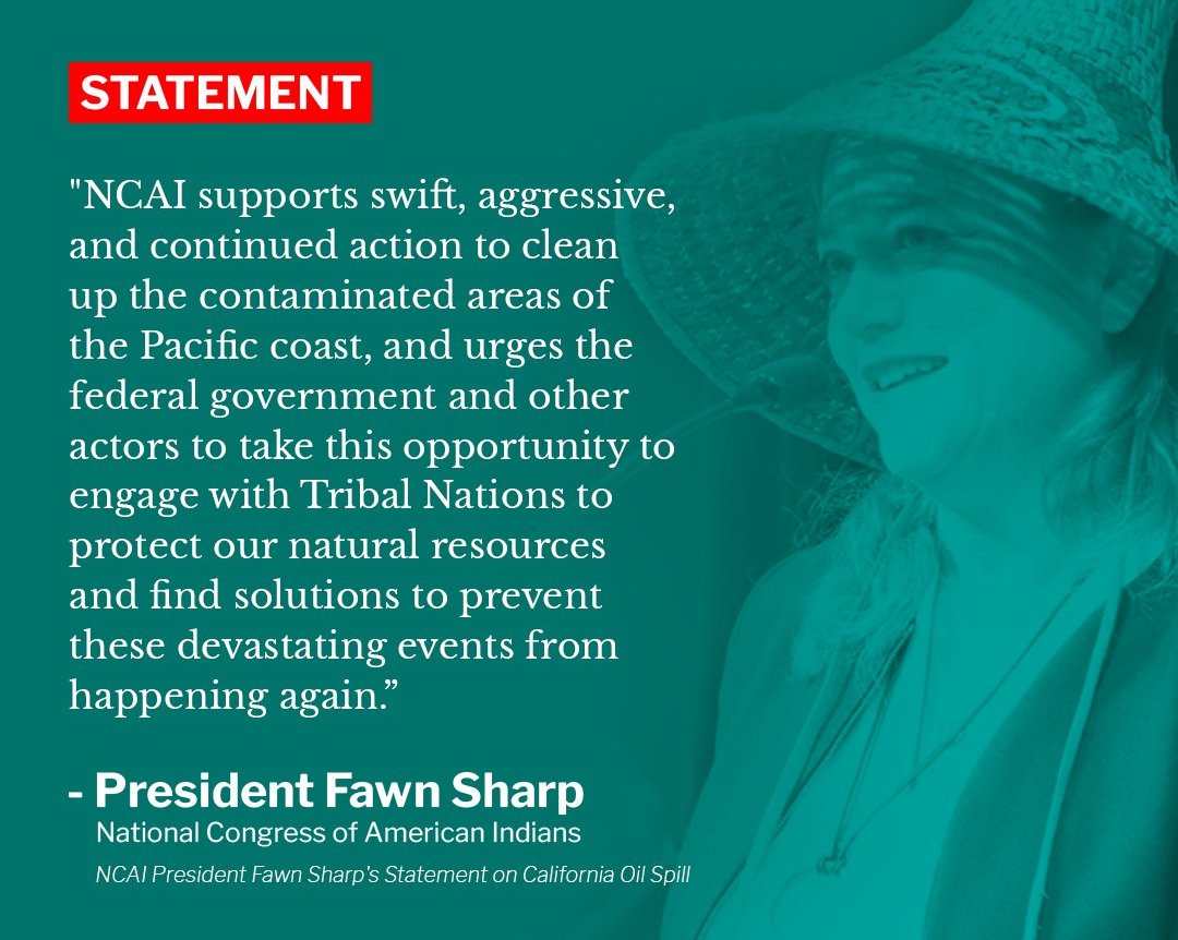 NCAI President Fawn Sharp's Statement on California Oil Spill