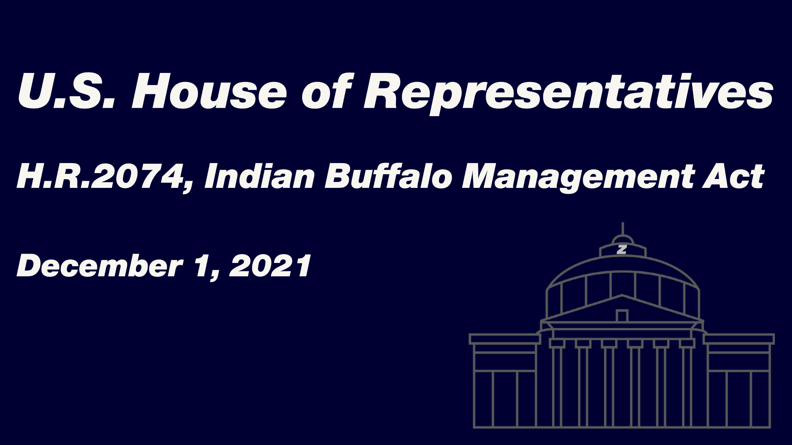 H.R.2074 - Indian Buffalo Management Act