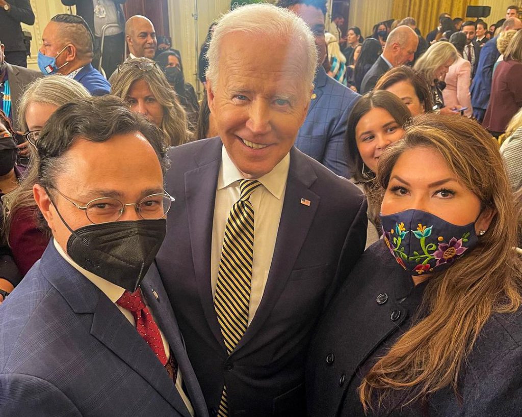 Chuck Hoskin, Joe Biden and Kim Teehee