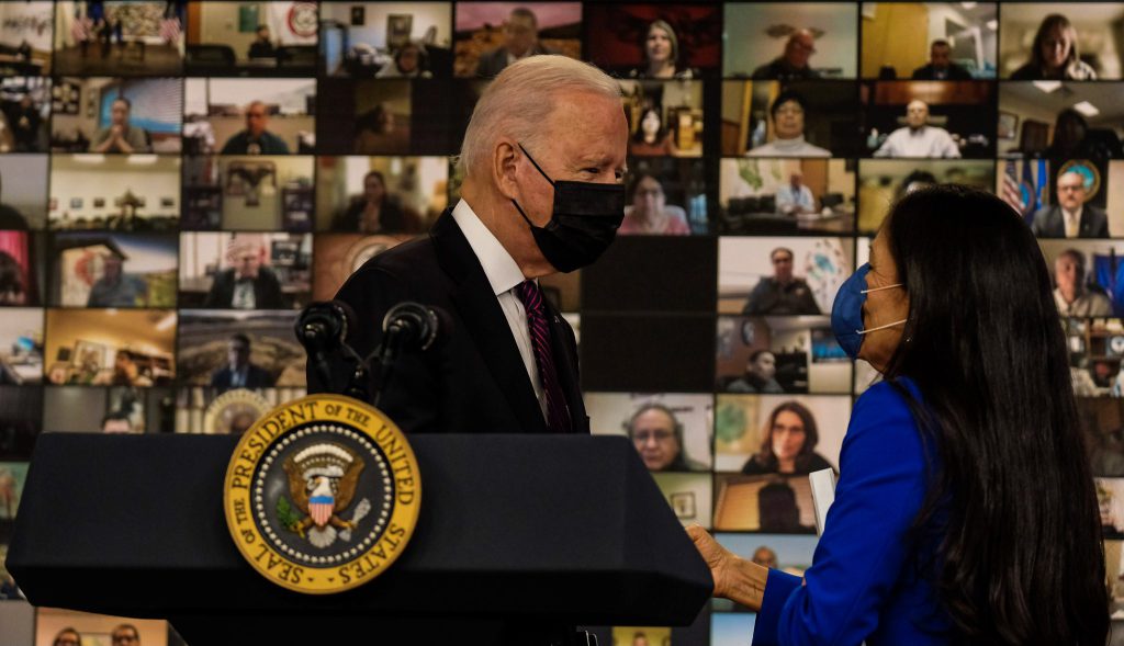 Joe Biden and Deb Haaland