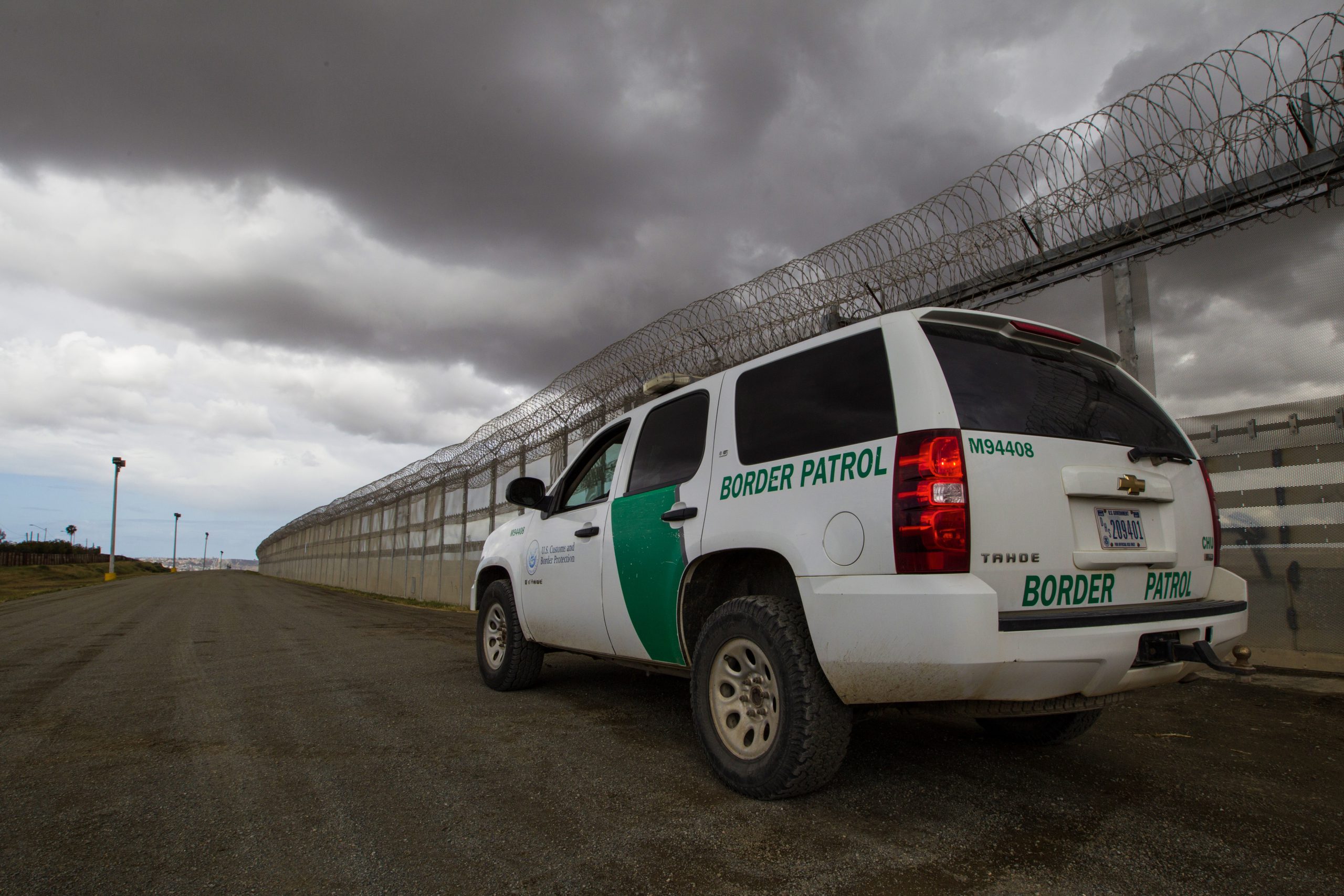 U.S. Border Barrier between California and Mexico