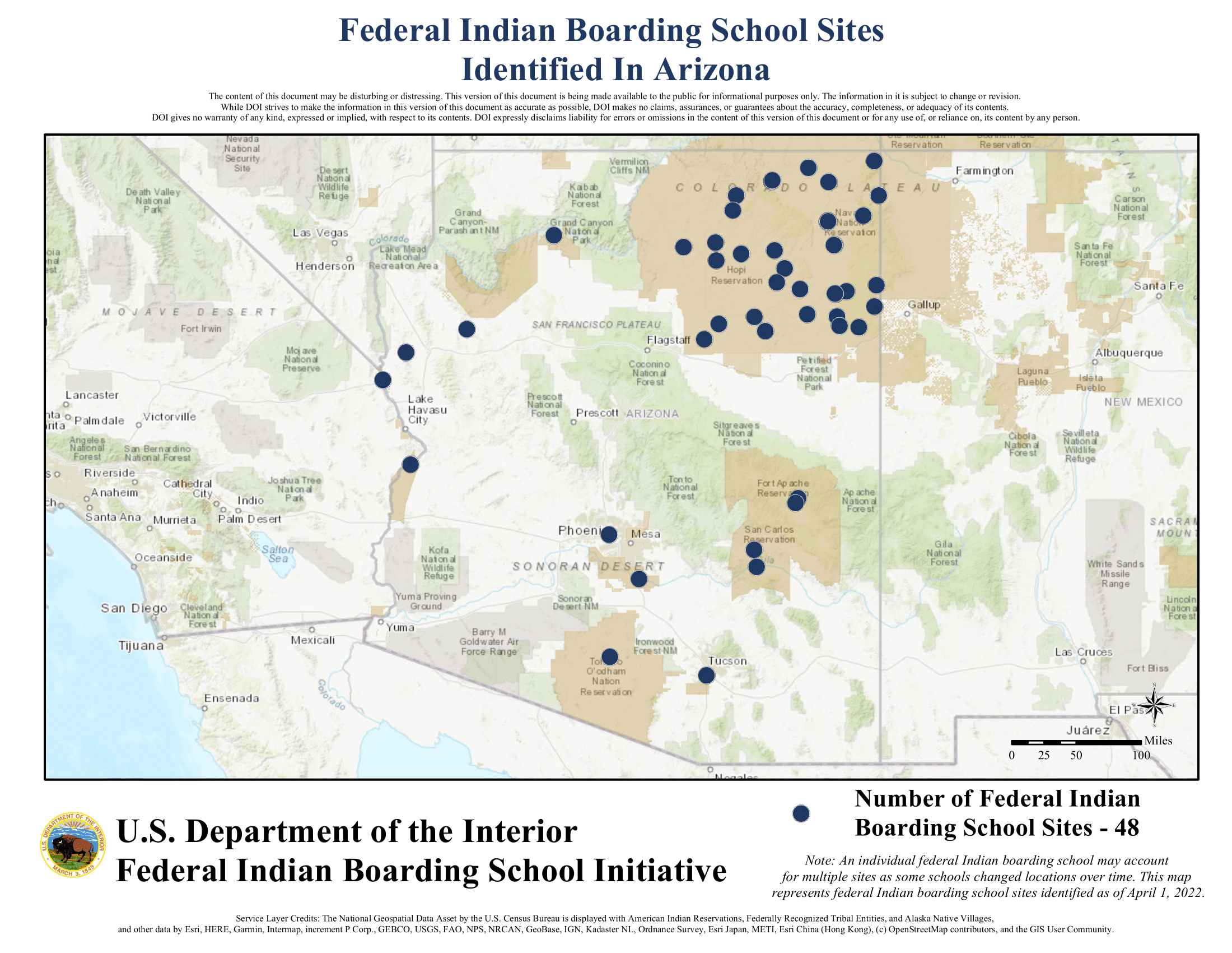 Federal Indian Boarding School Maps