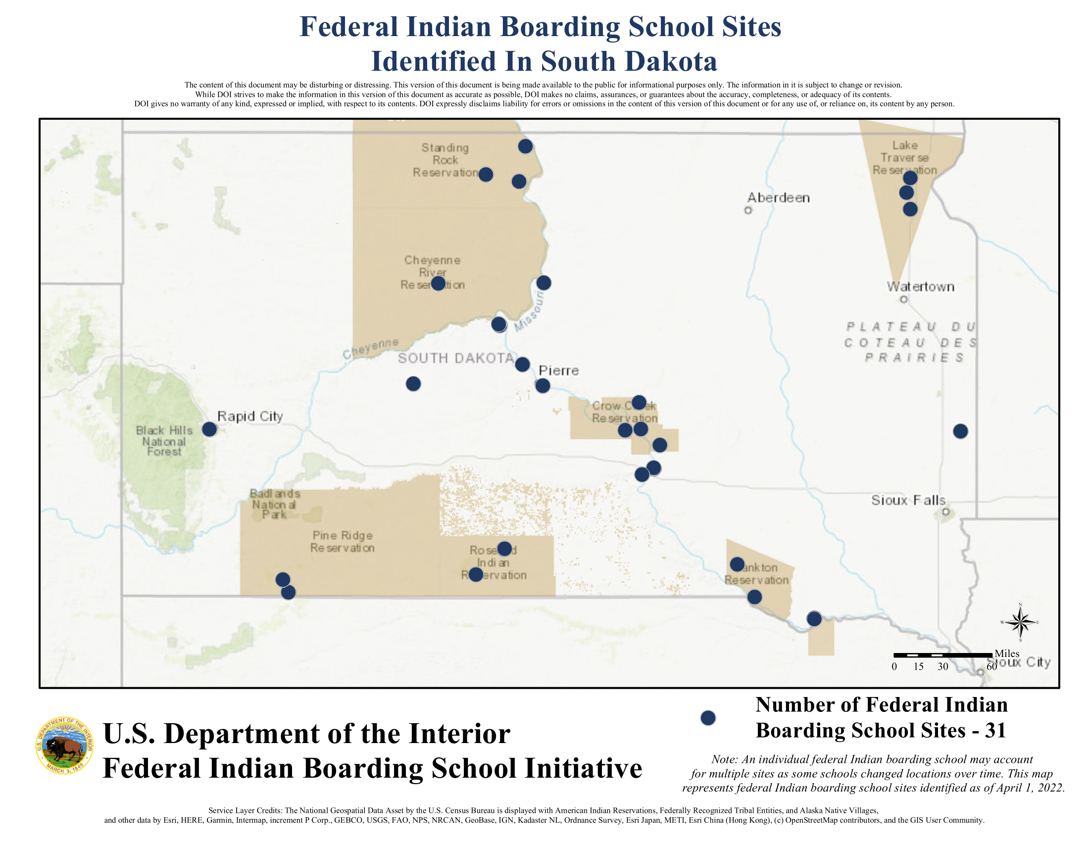 Federal Indian Boarding School Maps