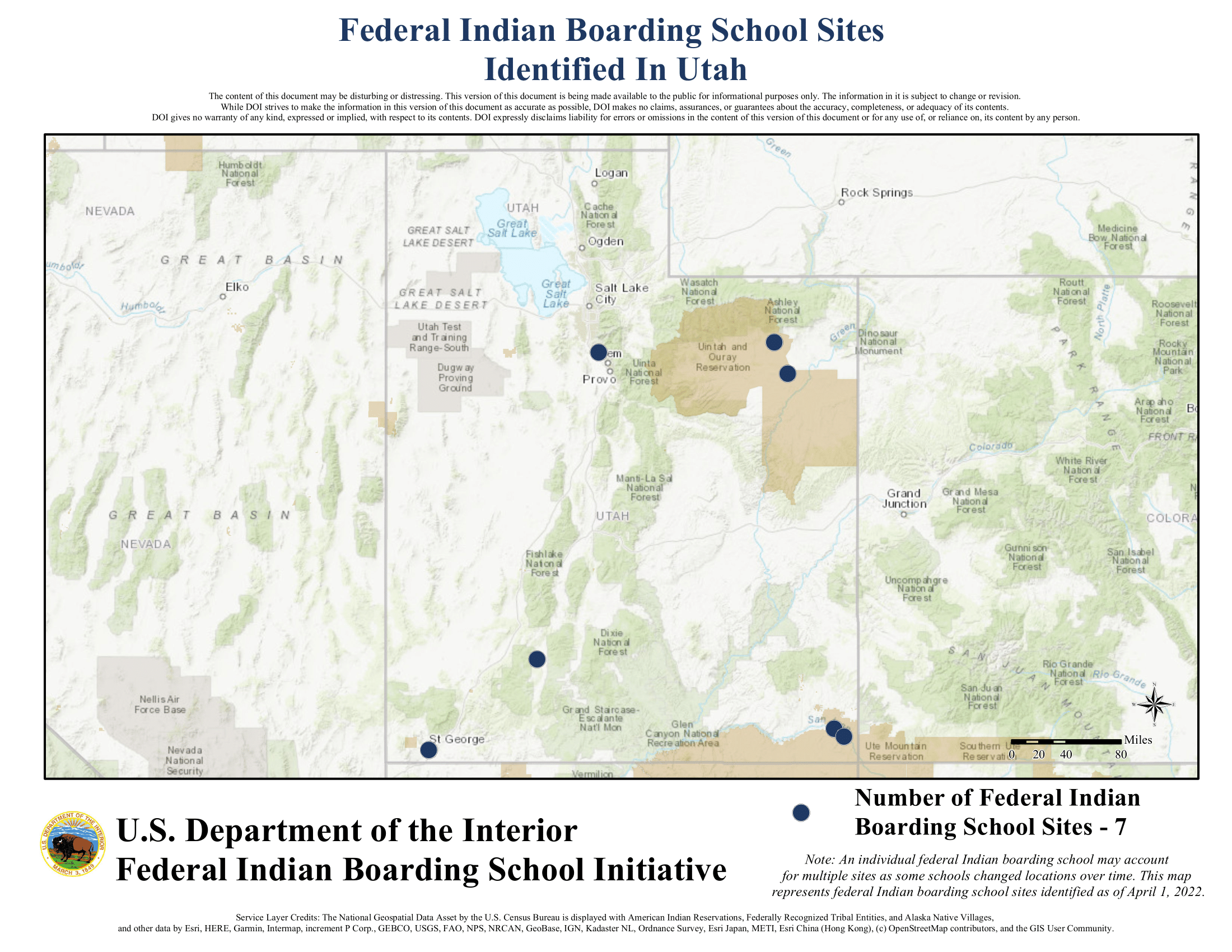 Federal Indian Boarding School Maps