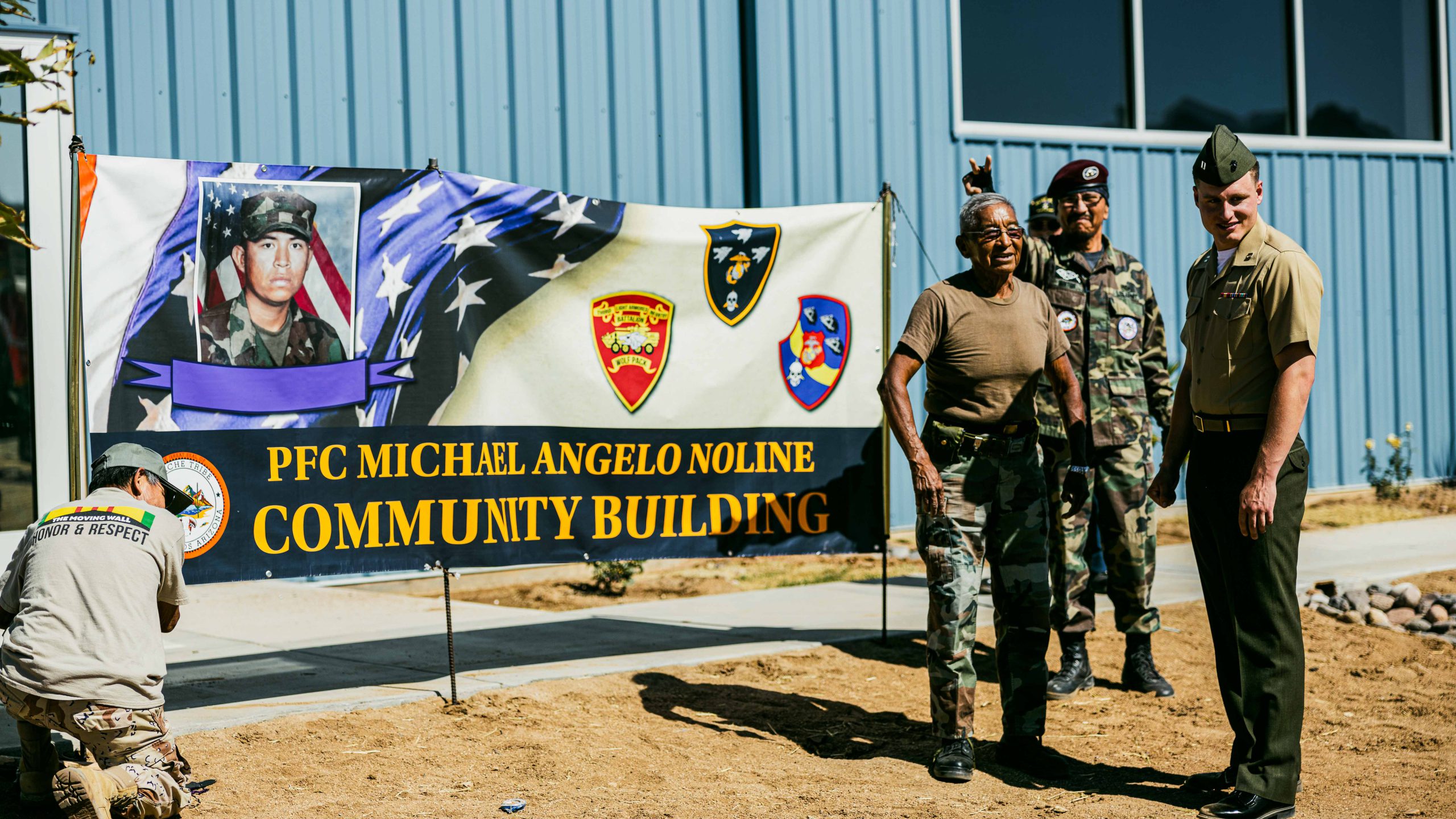 San Carlos Apache Tribe Officials, 3rd LAR honor fallen Marine with building dedication