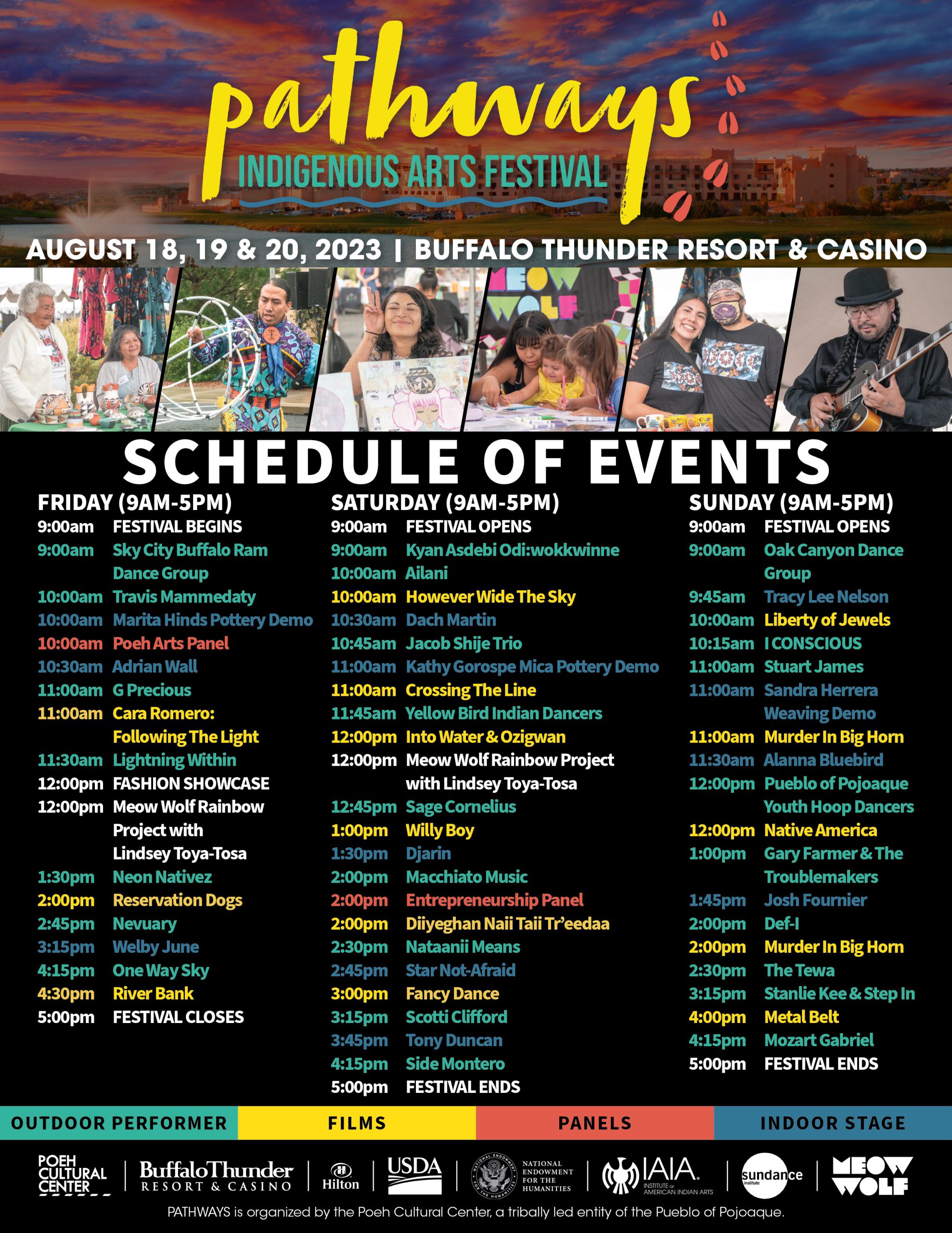 Pathways Indigenous Arts Festival Schedule