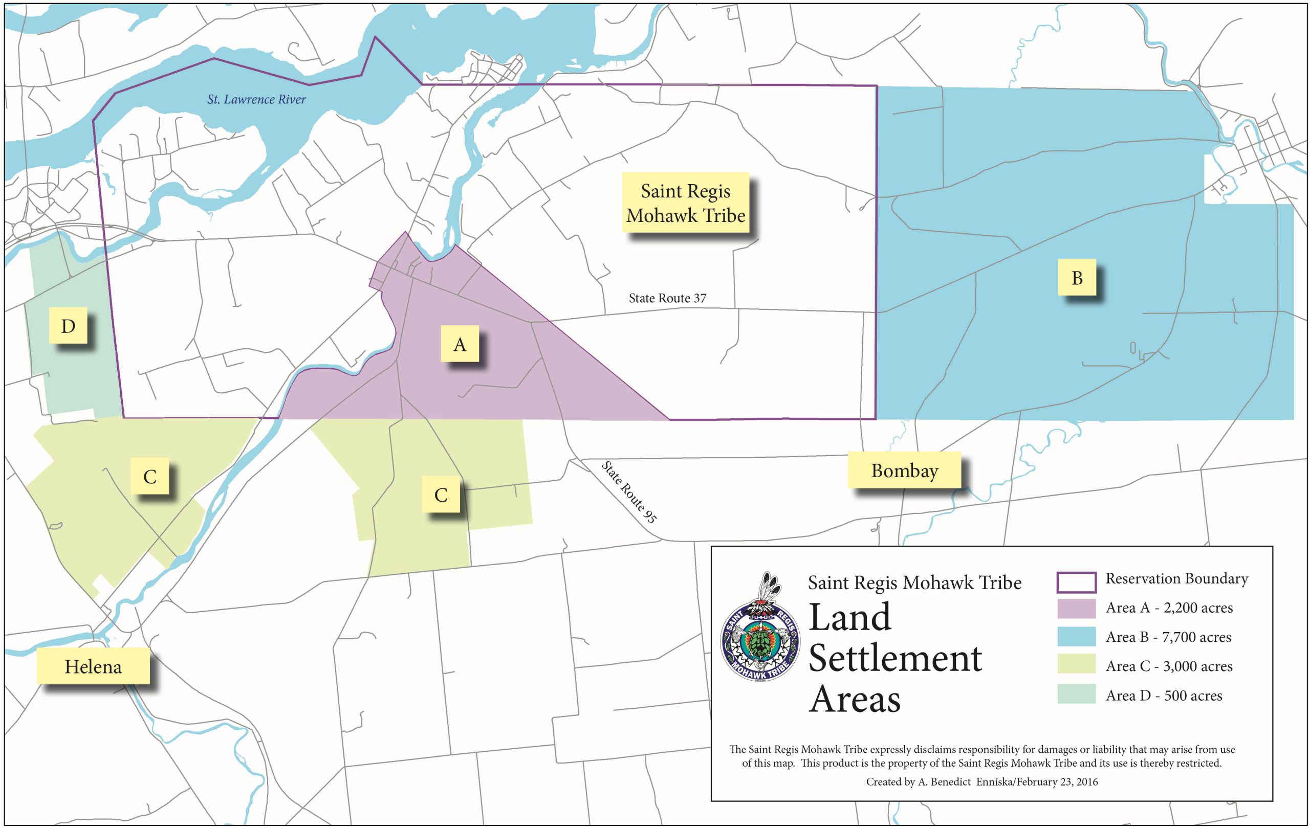 Saint Regis Mohawk Tribe Land Claim Areas