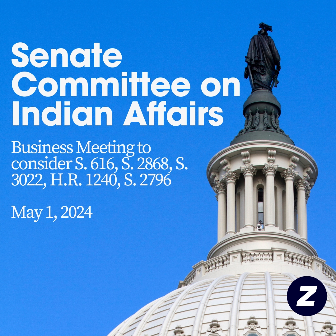 Senate Committee on Indian Affairs Business Meeting to consider S. 616, S. 2868, S. 3022, H.R. 1240, S. 2796