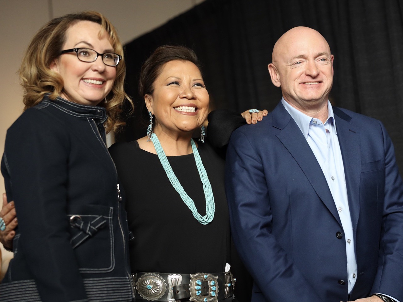 Mark Kelly, Jamescita Peshlakai and Gabby Giffords