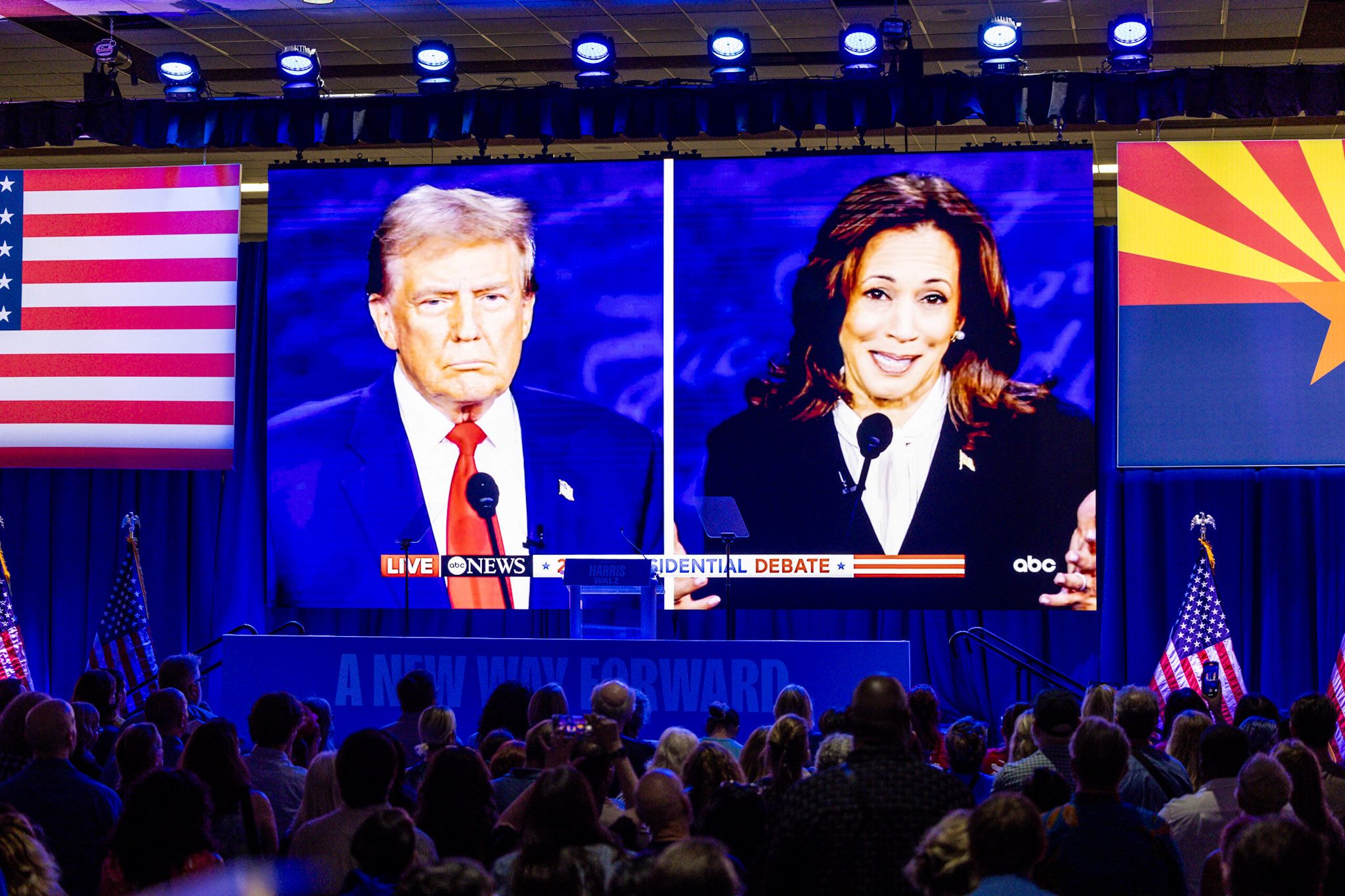 Donald Trump and Kamala Harris