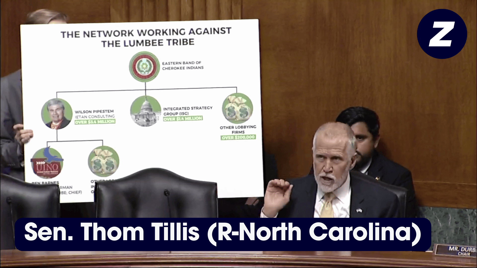 Sen. Thom Tillis (R-North Carolina): 'The Network Working Against the Lumbee Tribe