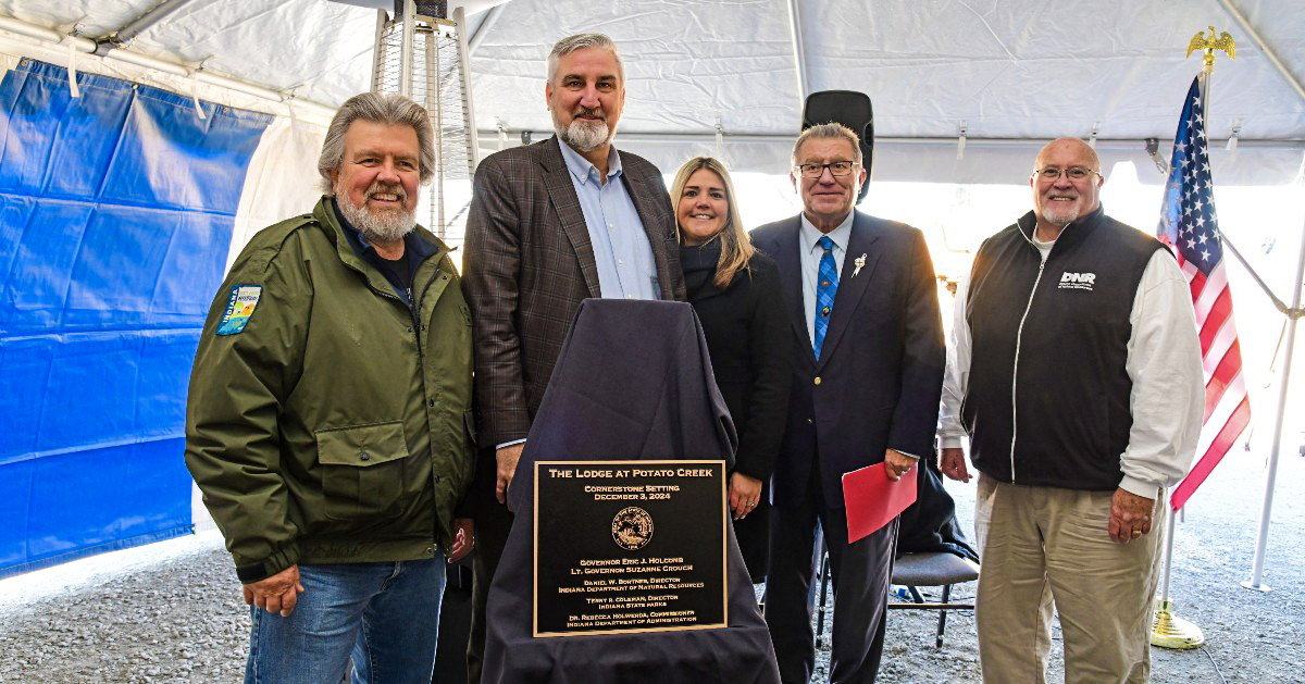 Eric Holcomb and Matthew Wesaw