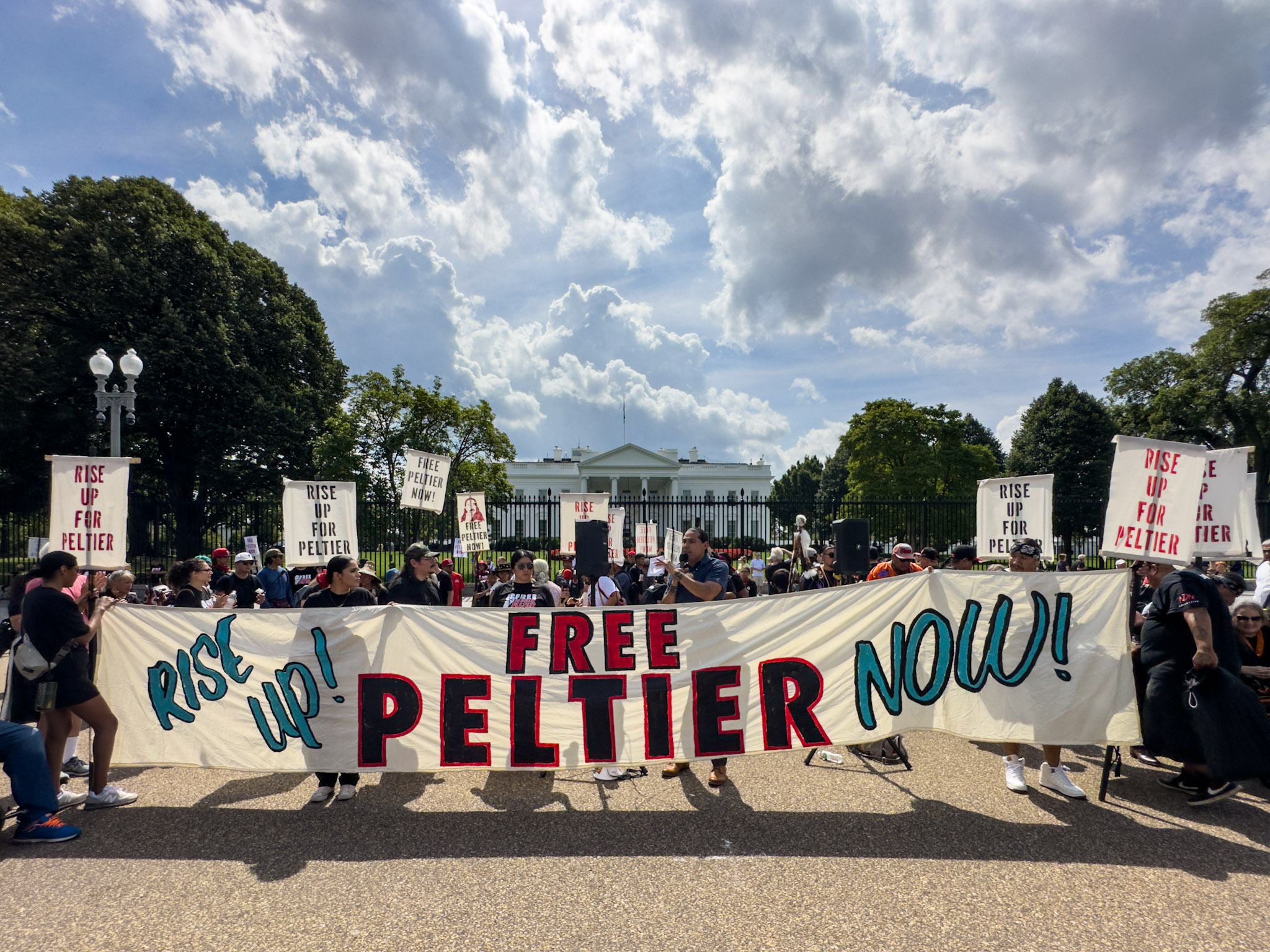 'Rise Up! Free Peltier Now!'