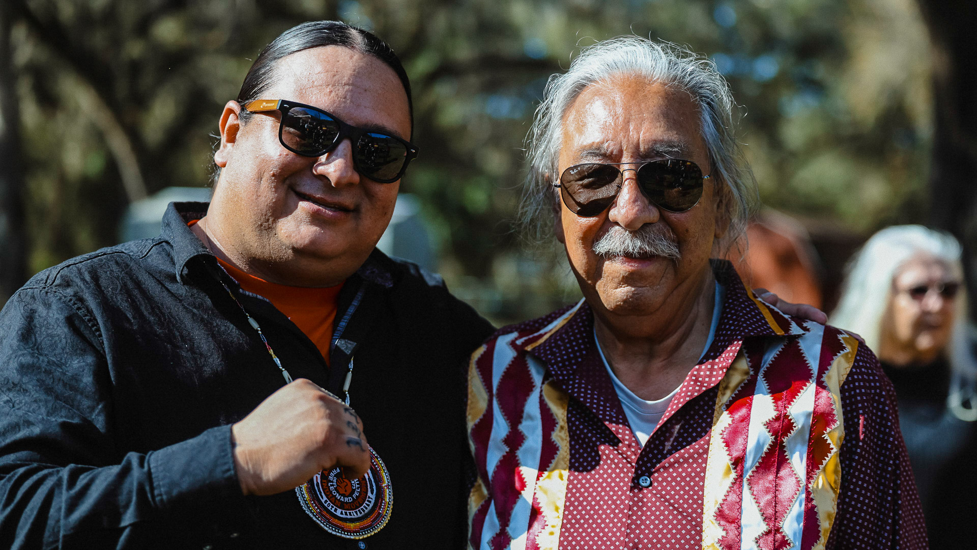 Nick Tilsen and Leonard Peltier