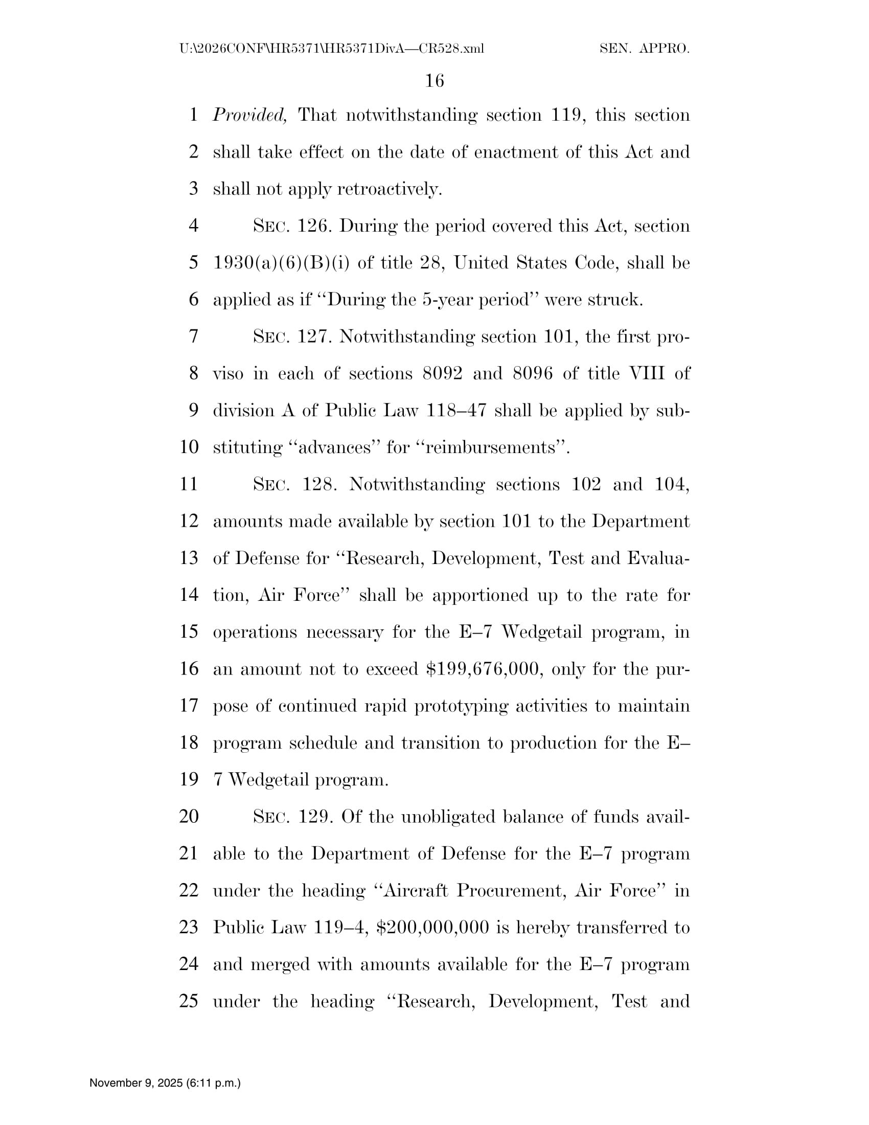 Continuing Appropriations Act, 2026