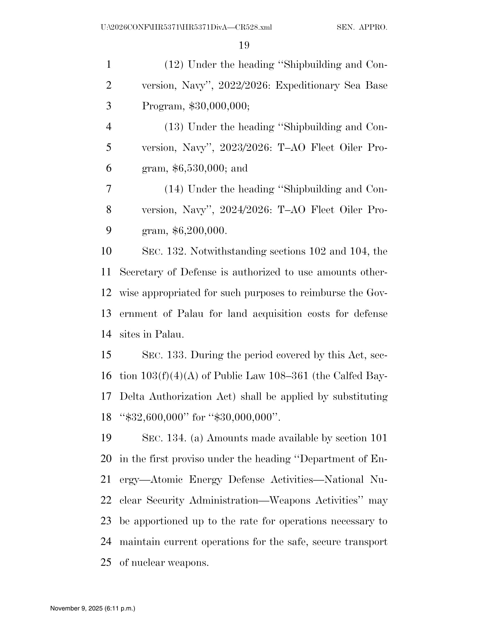 Continuing Appropriations Act, 2026