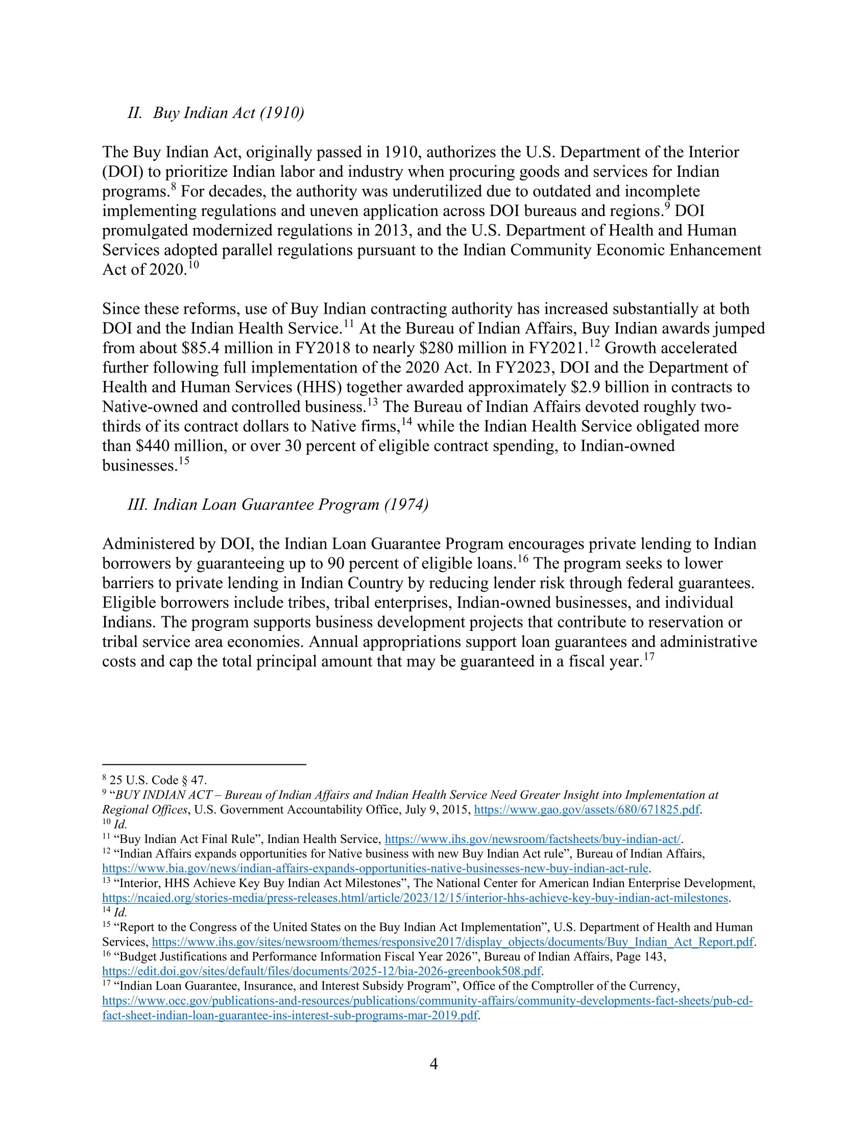 Hearing Memo: Making Federal Economic Development Programs Work in Indian Country