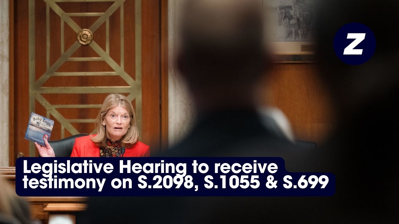 Legislative Hearing to receive testimony on S.2098, S.1055 & S.699