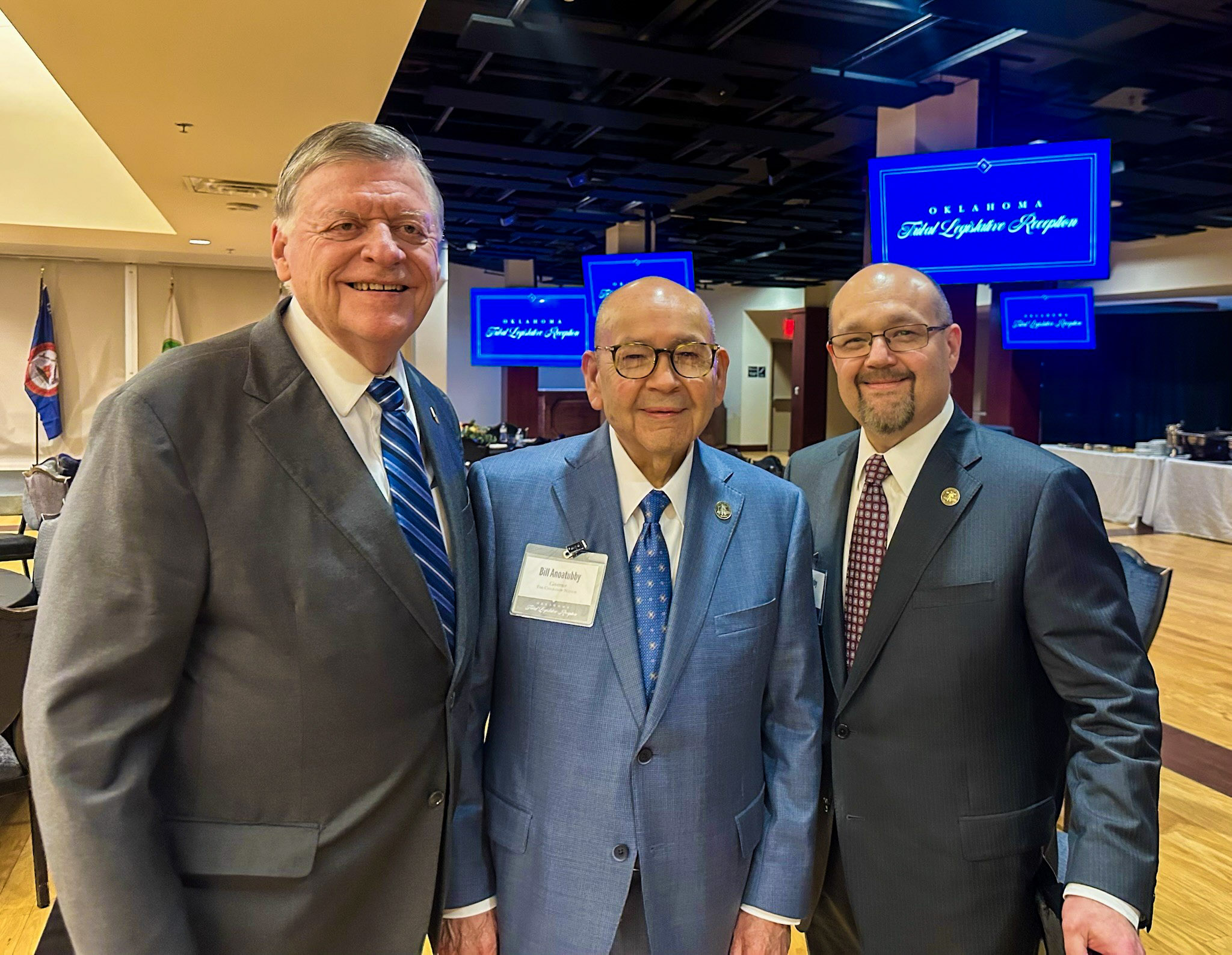 Tom Cole, Bill Anoatubby and Chris Anoatubby