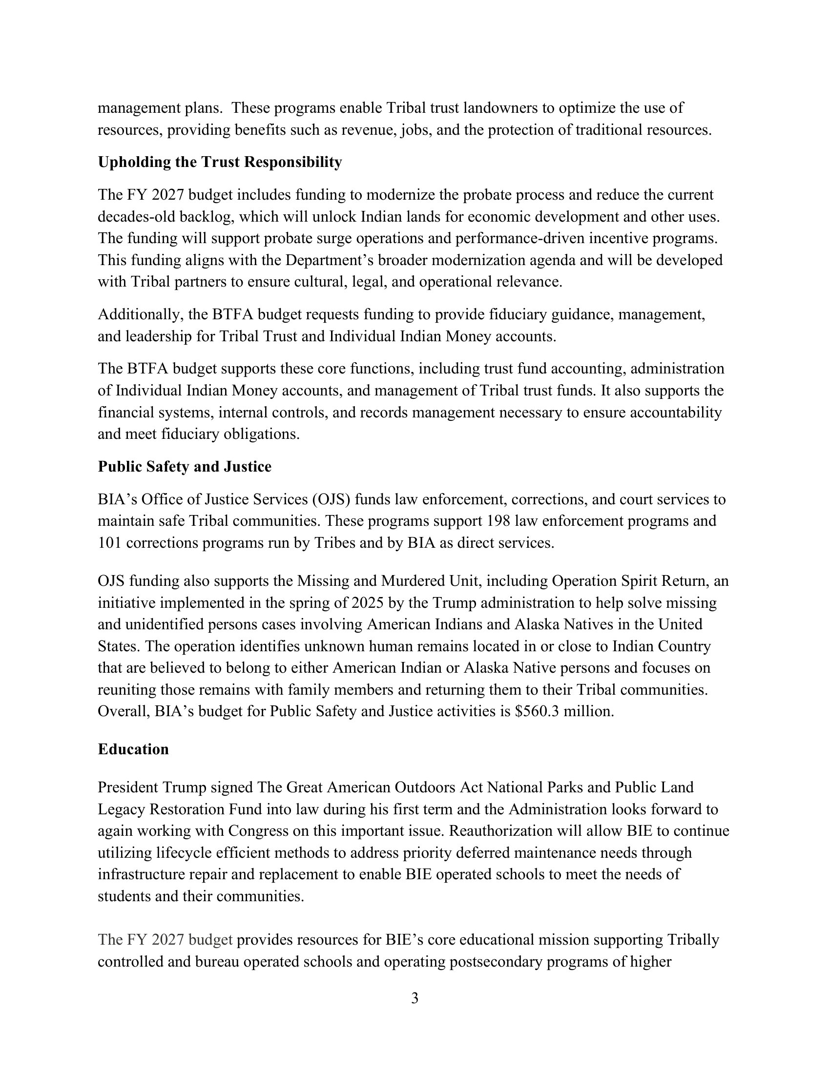 Testimony: William H. Kirkland III
