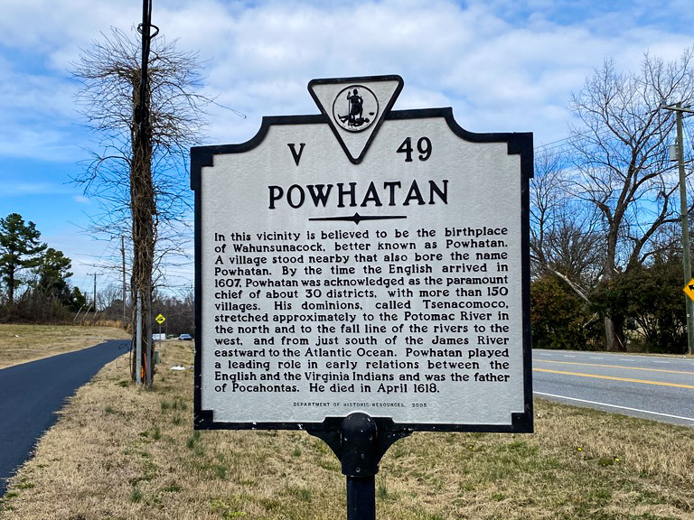 Powhatan Birthplace Marker