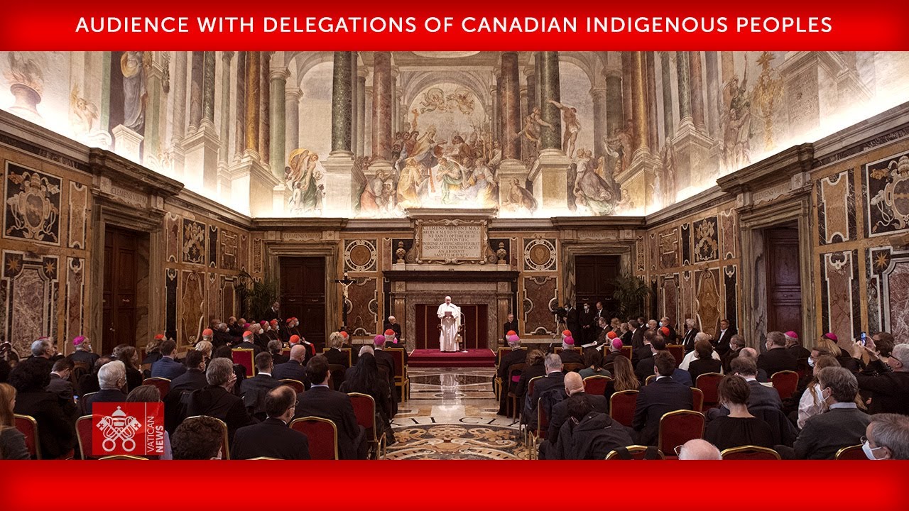 01 April 2022 Audience with delegations of Canadian Indigenous Peoples - Pope Francis