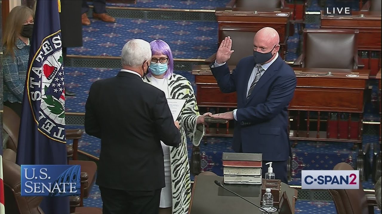 Sen. Mark Kelly (D-AZ) is sworn into the U.S. Senate