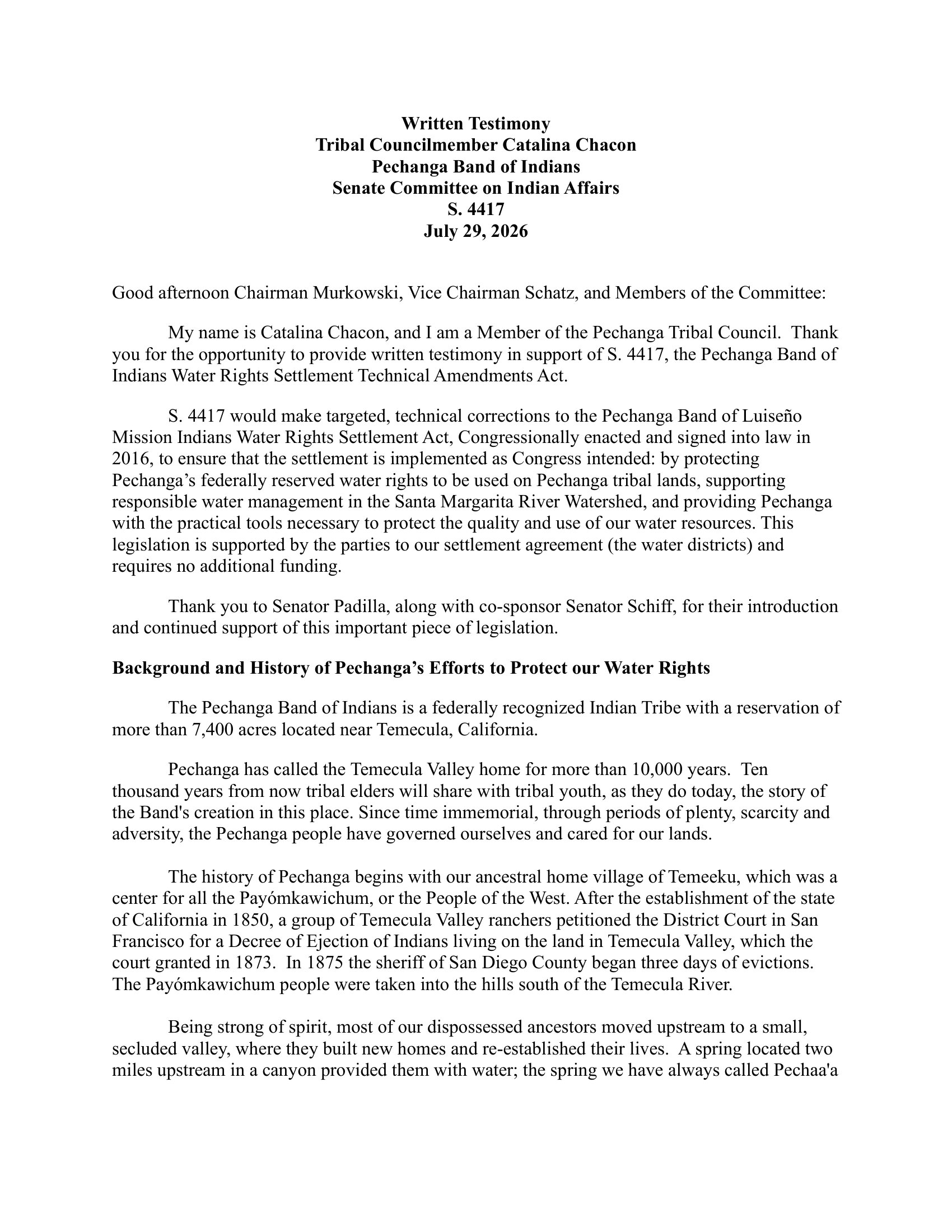 Testimony: Catalina Chacon
