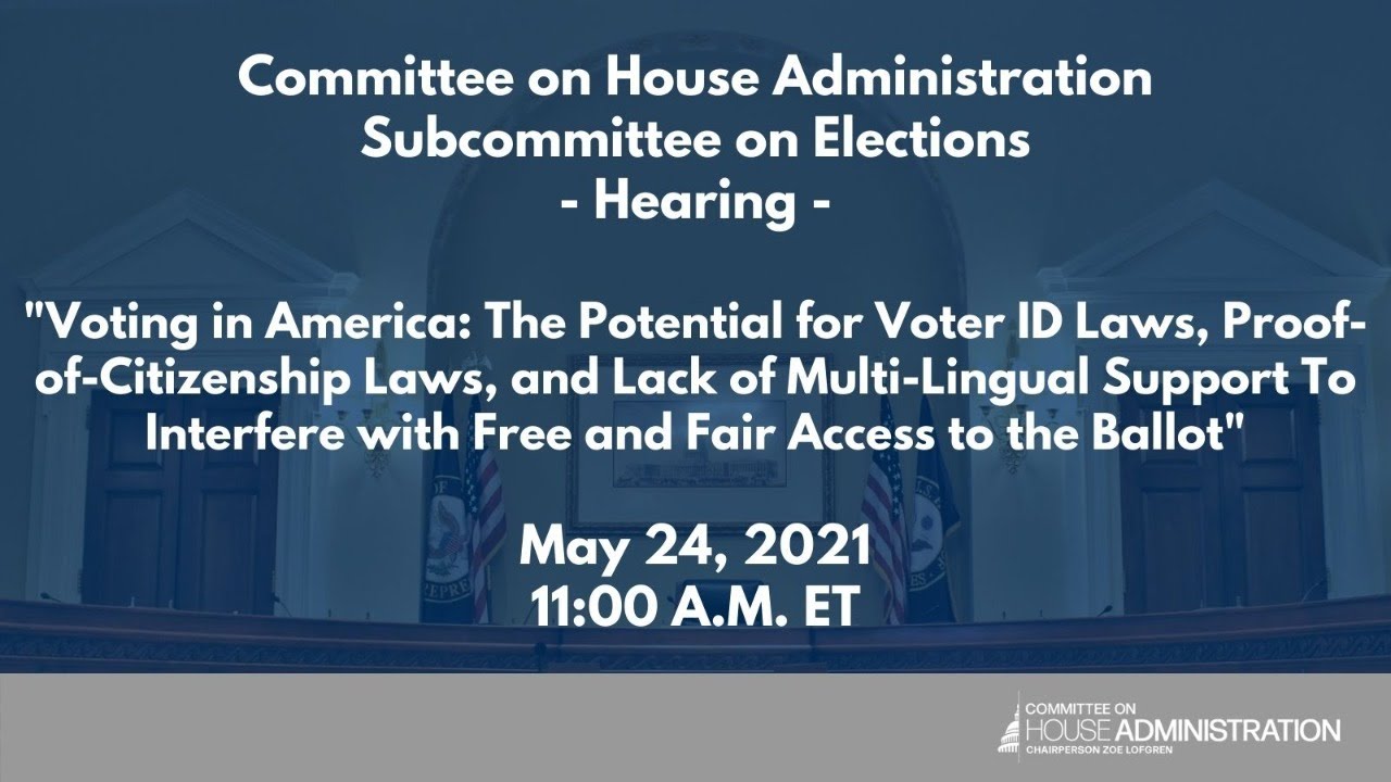 Voting in America: The Potential for Voter ID Laws, Proof-of-Citizenship Laws (EventID=112670)