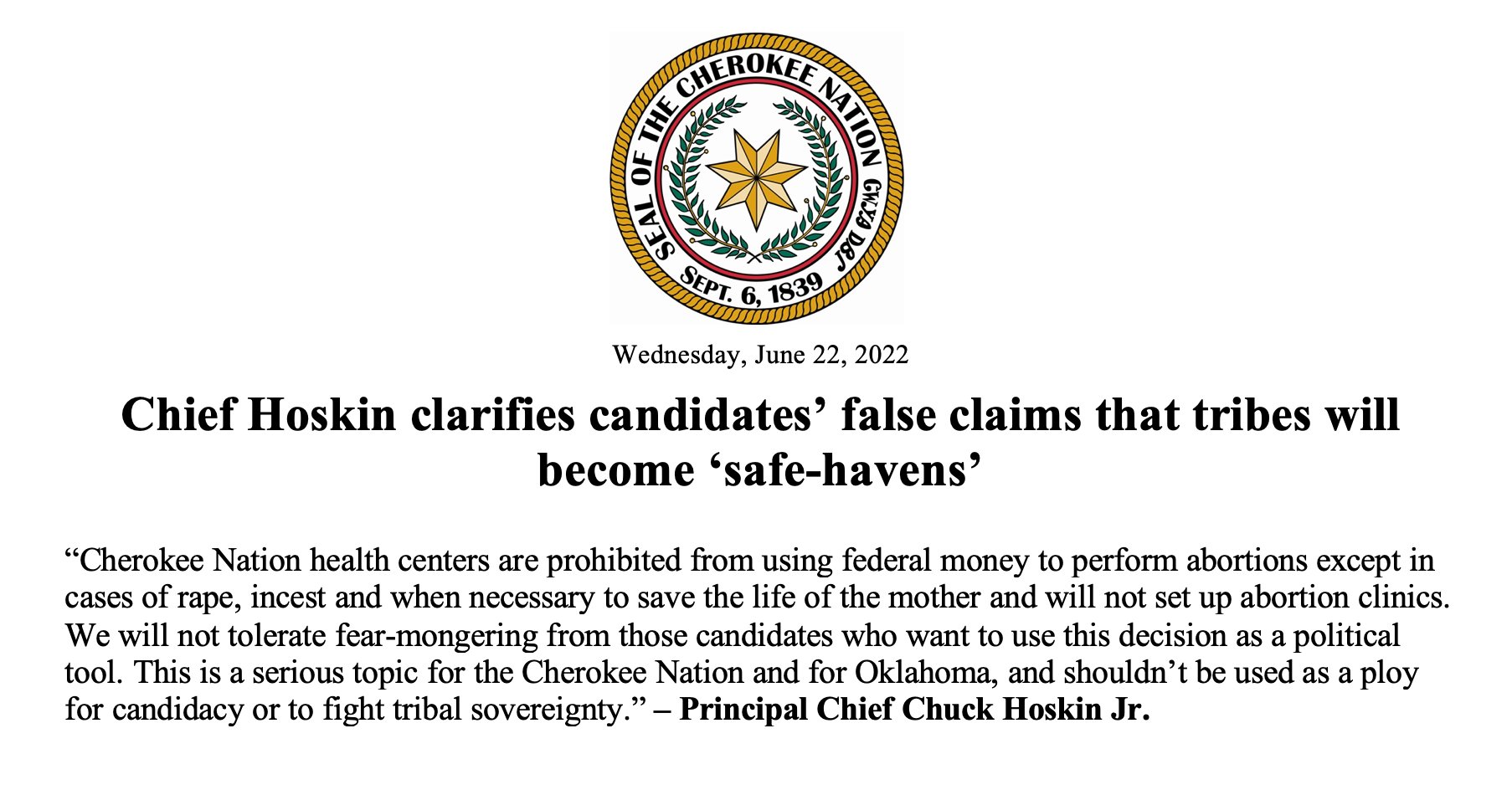 Cherokee Nation (@CherokeeNation) on X