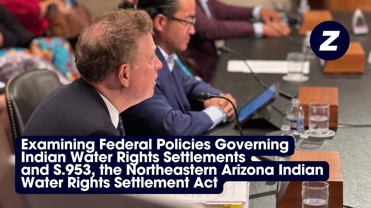 Scott Cameron: Indian Water Rights & S.953, Northeastern Arizona Indian Water Rights Settlement Act