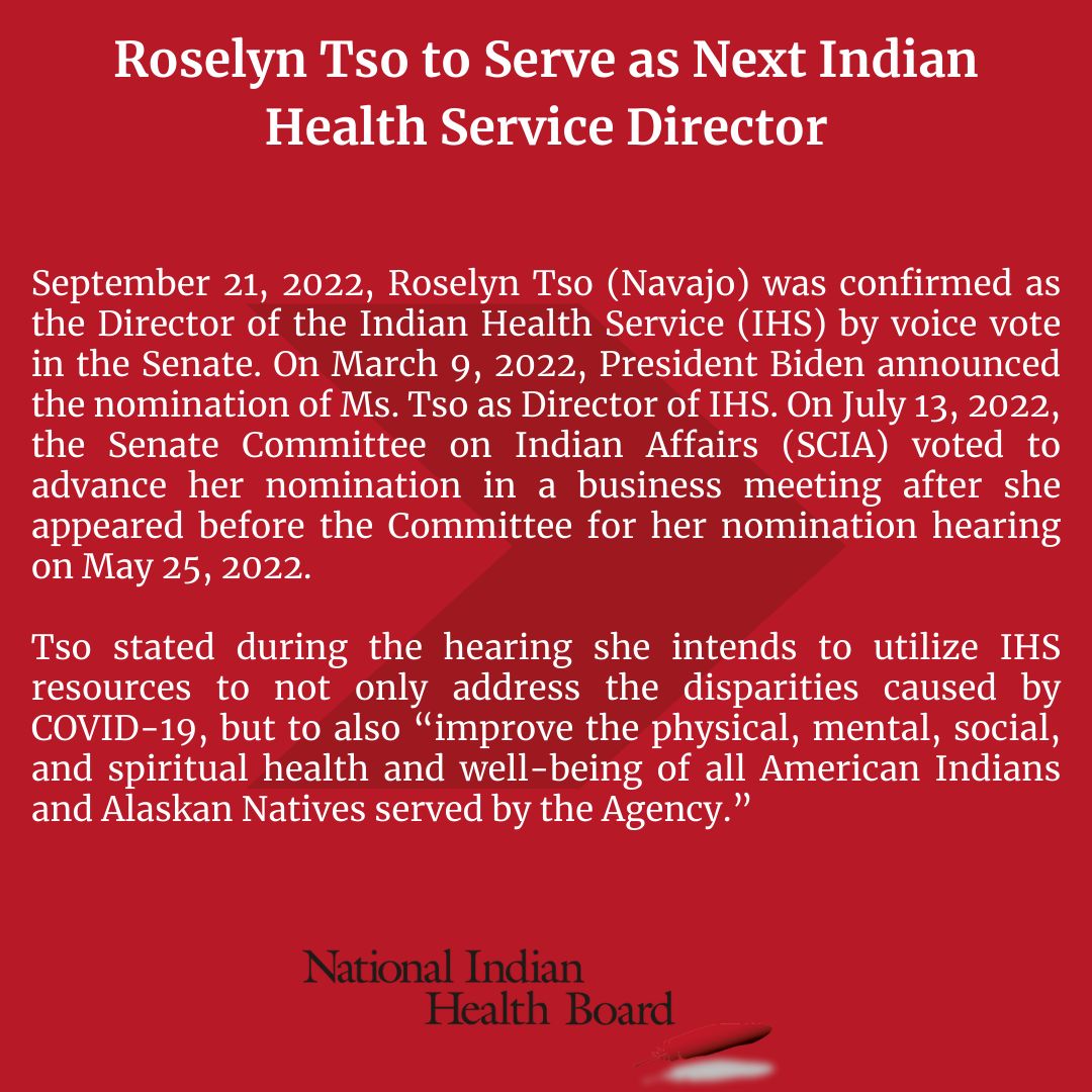 NIHB - Roselyn Tso to Serve as Next Indian Health Service Director