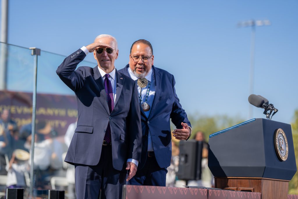 Joe Biden and Stephen Roe Lewis